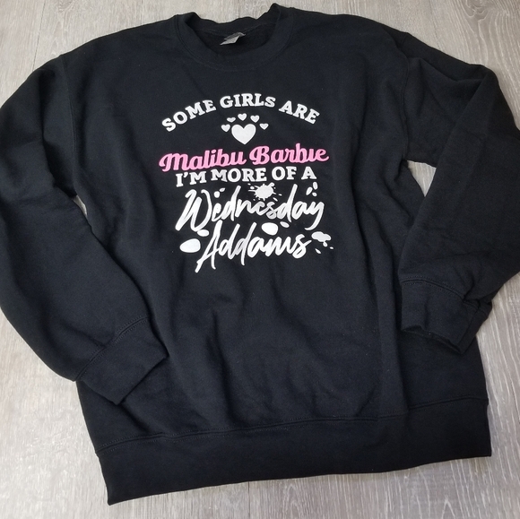 Malibu Barbie/Wednesday Addams sweatshirt - Picture 2 of 6